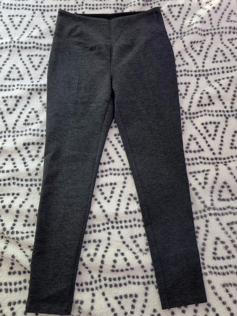Apt. 9 Charcoal Double Knit Ponte Stretch Leggings Size Medium